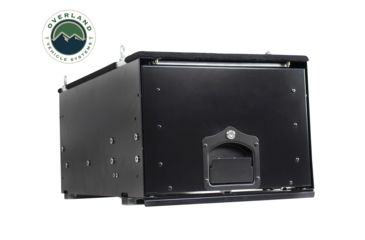 Image of Overland Vehicle Systems Cargo Box, Slide-Out Drawer Size, Powder Coated, Black, 21010301