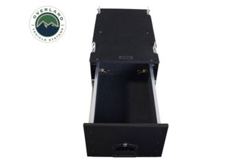 Image of Overland Vehicle Systems Cargo Box, Slide-Out Drawer &amp; Working Station Size, Powder Coated, Black, 21010201