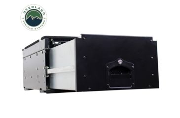 Image of Overland Vehicle Systems Cargo Box, Slide-Out Drawer &amp; Working Station Size, Powder Coated, Black, 21010201