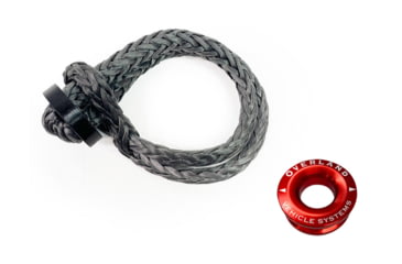Image of Overland Vehicle Systems Combo Pack Soft Shackle 7/16in 41 lb with Collar and Recovery Ring 2.5in 10 lb, Multi, 19-8716