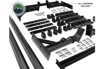 Image of Overland Vehicle Systems Freedom Rack Systems - Rack, Uprights, Cross Bars and Side Support Bars, Black, 22040100