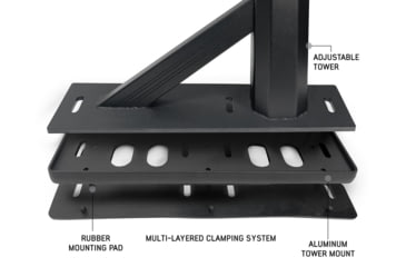 Image of Overland Vehicle Systems Freedom Rack Systems - Rack, Uprights, Cross Bars and Side Support Bars, Black, 22040100