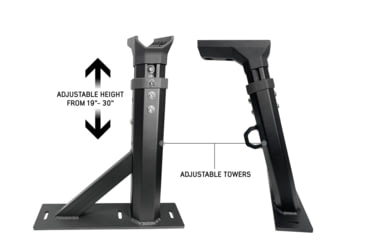 Image of Overland Vehicle Systems Freedom Rack Systems - Rack, Uprights, Cross Bars and Side Support Bars, Black, 22040100