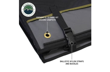 Image of Overland Vehicle Systems Kitchen Kit - 24 Piece Cooking and Utensil Kit, Hanging Carrying Case, Grey, 21010505