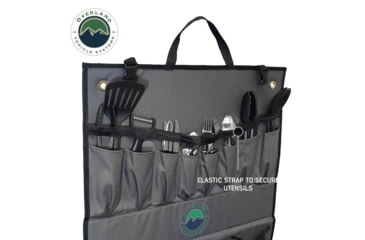 Image of Overland Vehicle Systems Kitchen Kit - 24 Piece Cooking and Utensil Kit, Hanging Carrying Case, Grey, 21010505