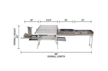 Image of Overland Vehicle Systems Komodo Camp Kitchen, Dual Grill, Skillet, Folding Shelves, Rocket Tower, 30100001