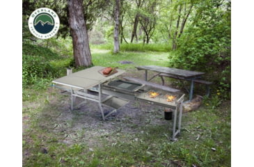 Image of Overland Vehicle Systems Komodo Camp Kitchen, Dual Grill, Skillet, Folding Shelves, Rocket Tower, 30100001