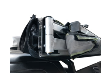 Image of Overland Vehicle Systems Nomadic 180 Awning w/ Bracket Kit and Extended Poles For Mid to High Roof Line Vans, Dark Gray, 19609908