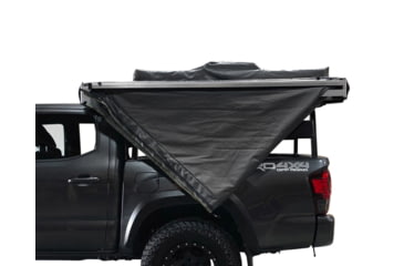 Image of Overland Vehicle Systems Nomadic 180 Awning w/ Bracket Kit and Extended Poles For Mid to High Roof Line Vans, Dark Gray, 19609908