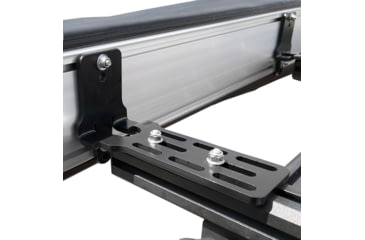 Image of Overland Vehicle Systems Nomadic 180 Awning w/ Bracket Kit and Extended Poles For Mid to High Roof Line Vans, Dark Gray, 19609908