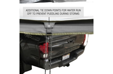 Image of Overland Vehicle Systems Nomadic 180 Awning w/ Bracket Kit and Extended Poles For Mid to High Roof Line Vans, Dark Gray, 19609908