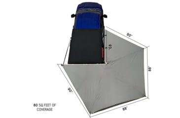 Image of Overland Vehicle Systems Nomadic 270 LT Awning - Passenger Side - Dark Gray Cover With Black Cover Universal, 19569907