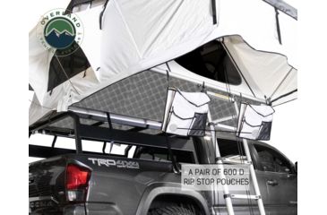 Image of Overland Vehicle Systems Nomadic 3 Extended Roof Top Tent, 3 Person, White/Dark Gray, 63 x 122 x 51 in, 18039926