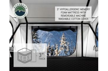 Image of Overland Vehicle Systems Nomadic 3 Extended Roof Top Tent, 3 Person, White/Dark Gray, 63 x 122 x 51 in, 18039926