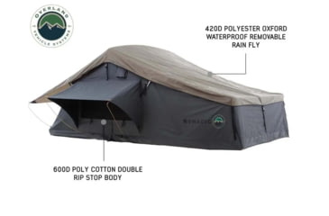 Image of Overland Vehicle Systems Nomadic 4 Extended Roof Top Tent, 4 Person, w/ Annex Base, Dark Gray/Green, 75 x 122 x 51 in, 18141936