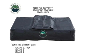 Image of Overland Vehicle Systems Nomadic 4 Extended Roof Top Tent, 4 Person, w/ Annex Base, Dark Gray/Green, 75 x 122 x 51 in, 18141936