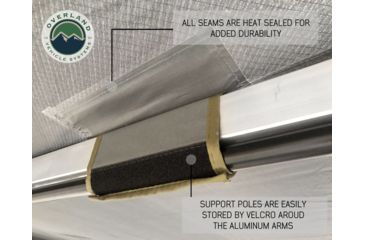 Image of Overland Vehicle Systems Nomadic Awning 270 Cover, Driver Side, Dark Gray/Black, 240 x 157 x 88.5 in, 19519907