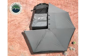 Image of Overland Vehicle Systems Nomadic Awning 270 Cover, Passenger Side, Dark Gray/Black, 240 x 157 x 88.5 in, 19529907
