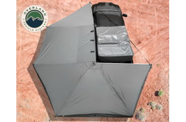 Image of Overland Vehicle Systems Nomadic Awning 270 Degree Awning and Wall 1, 2, &amp; 3, w/Mounting Brackets, Driverside, Dark Gray, 19539907