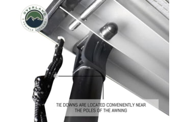 Image of Overland Vehicle Systems Nomadic Awning 6.0 Covered Shelter, 53 sq ft, 600D, Dark Gray/Black, 98.5 x 78.5 in, 18049909