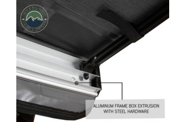 Image of Overland Vehicle Systems Nomadic Awning 6.0 Covered Shelter, 53 sq ft, 600D, Dark Gray/Black, 98.5 x 78.5 in, 18049909