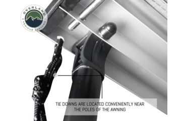 Image of Overland Vehicle Systems Nomadic Awning 8.0 Covered Shelter, 69 sq ft, 600D, Dark Gray/Black, 98.5 x 101.5 in, 18059909