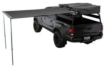 Image of Overland Vehicle Systems Nomadic Awning 8.0 Covered Shelter, 69 sq ft, 600D, Dark Gray/Black, 98.5 x 101.5 in, 18059909