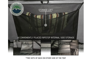 Image of Overland Vehicle Systems Nomadic Extended 3 Person Roof Top Tent w/Annex, Rain Fly Black Cover Arctic, Dark Gray/White, 18031926