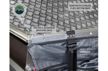 Image of Overland Vehicle Systems Nomadic Extended 3 Person Roof Top Tent w/Annex, Rain Fly Black Cover Arctic, Dark Gray/White, 18031926