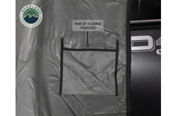 Image of Overland Vehicle Systems Nomadic Extended 3 Person Roof Top Tent w/Annex, Rain Fly Black Cover Arctic, Dark Gray/White, 18031926