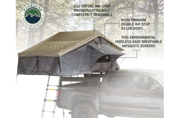 Image of Overland Vehicle Systems Nomadic Extended Roof Top Tent, 2plus Person, With Annex, Dark Gray/Green, 18021936
