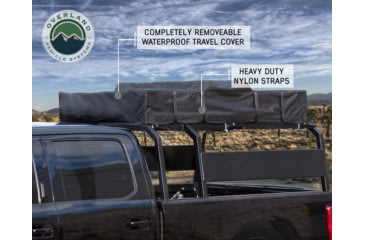 Image of Overland Vehicle Systems Nomadic Extended Roof Top Tent, 2plus Person, With Annex, Dark Gray/Green, 18021936