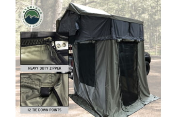 Image of Overland Vehicle Systems Nomadic Extended Roof Top Tent, 2plus Person, With Annex, Dark Gray/Green, 18021936