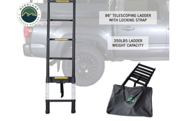 Image of Overland Vehicle Systems Nomadic Extended Roof Top Tent w/ Green Rain Fly and Black Cover - 3+ Person, 4 Season, Dark Gray/Green, 18139936