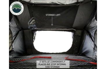 Image of Overland Vehicle Systems Nomadic Extended Roof Top Tent w/ Green Rain Fly and Black Cover - 3+ Person, 4 Season, Dark Gray/Green, 18139936