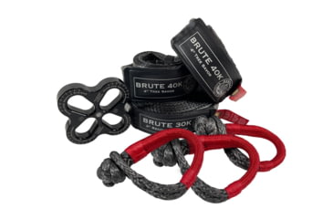 Image of Overland Vehicle Systems R.D.L Recovery Distribution Link Winches Tree Saver w/ 5/8in Soft Shackles, and 30,000 Tow Strap Combo Kit, 19-5079