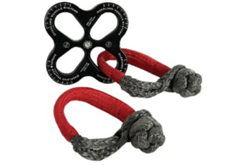 Image of Overland Vehicle Systems R.D.L. Recovery Distribution Link Winches w/ 5/8in Soft Shackles, 45,000 lb, Black, 8 in, 19-7580