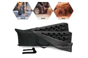 Image of Overland Vehicle Systems Recovery Ramp With Pull Strap and Storage Bag, Black/Gray, Universal, 19169910