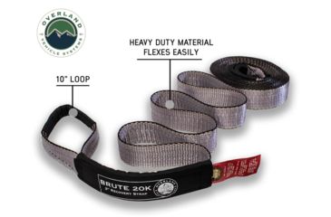 Image of Overland Vehicle Systems Tow Strap, 20000 lbs, 2in x 30ft, Black, 19059916