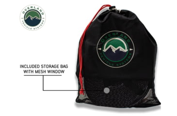 Image of Overland Vehicle Systems Tow Strap, 20000 lbs, 2in x 30ft, Black, 19059916