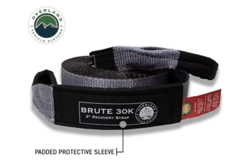 Image of Overland Vehicle Systems Tow Strap, 30000 lbs, 3in x 30ft, Black, 19069916