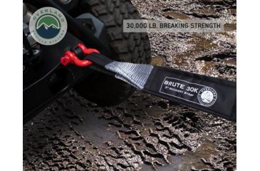 Image of Overland Vehicle Systems Tow Strap, 30000 lbs, 3in x 30ft, Black, 19069916