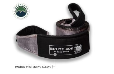 Image of Overland Vehicle Systems Tow Strap, 40000 lbs, 4in x 8ft, Black, 19079916