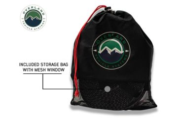 Image of Overland Vehicle Systems Tow Strap, 40000 lbs, 4in x 8ft, Black, 19079916