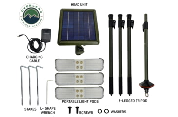 Image of Overland Vehicle Systems Wild Land Camping Gear - Encounter Light With 3 Removeable Pods, Green, 15059901