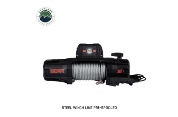 Image of Overland Vehicle Systems Winch w/ Steel Cable Wireless Remote, 12.0 Winch, 19119901