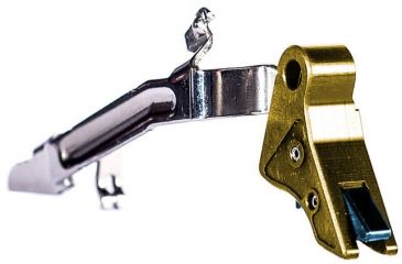 Image of Overwatch Precision DAT Trigger for .45 ACP, 10mm Auto, Burned Gold Shoe/Midnight Blue Safety, 26253