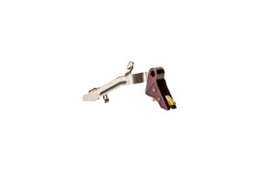 Image of Overwatch Precision DAT Trigger for .45 ACP, 10mm Auto, Black Cherry Shoe/Burned Gold Safety, 26245