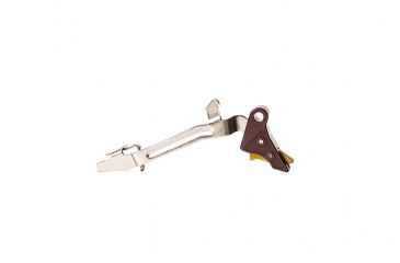 Image of Overwatch Precision DAT Trigger for .45 ACP, 10mm Auto, Black Cherry Shoe/Burned Gold Safety, 26245