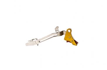 Image of Overwatch Precision DAT Trigger for .45 ACP, 10mm Auto, Burned Gold Shoe/Black Cherry Safety, 26254